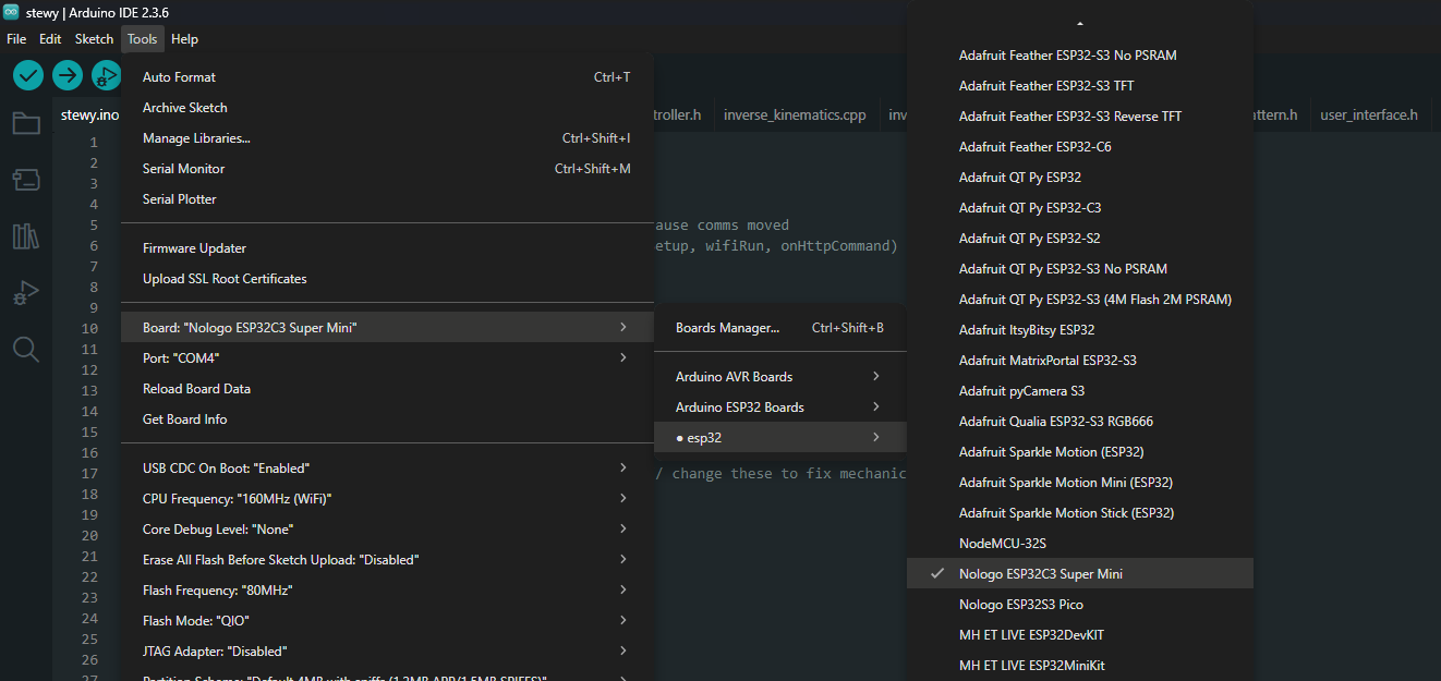 Setup IDE for Stewy's Head