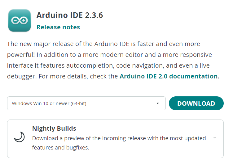 Download the Arduino IDE