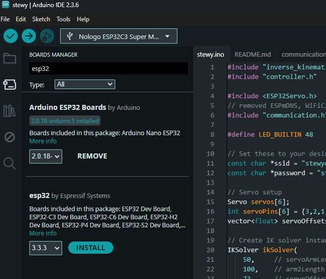 Setup IDE for Stewy's Head
