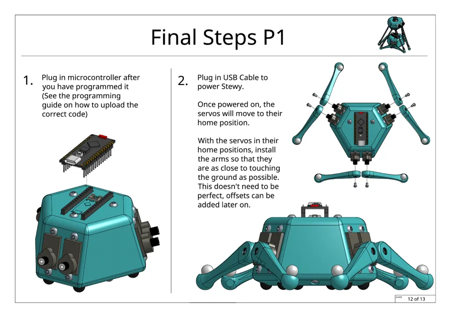 Build guide page 12 of 13: Final steps, part 1