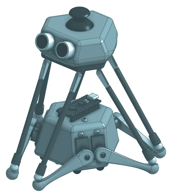CAD model of the Stewy V2 robot